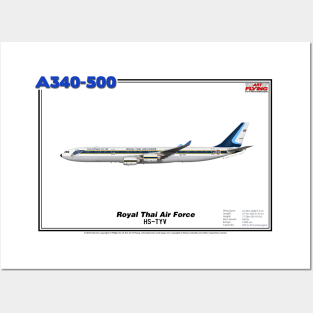 Airbus A340-500 - Royal Thai Air Force (Art Print) Posters and Art